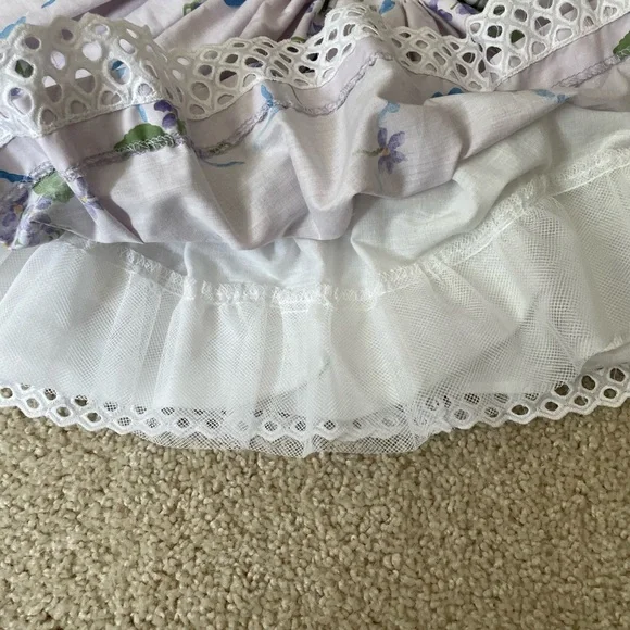 Daisy Kingdom Purple Floral Puff Sleeve Dress - Picture 5 of 5